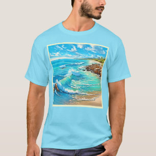 Coastal Rock Scene Design T-Shirt