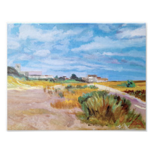Coastal Sand Dunes Impressionist Photo Print