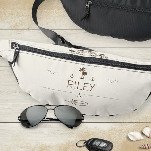 Coastal Sand Vintage Van Surfer Crew Minimalist Bum Bags