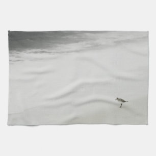 Coastal Sandpiper on the Beach Tea Towel
