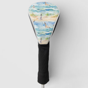Coastal Sandpiper Shoreline Pattern (2) Golf Head Cover