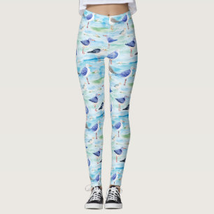 Coastal Sandpiper Shoreline Pattern (3) Leggings