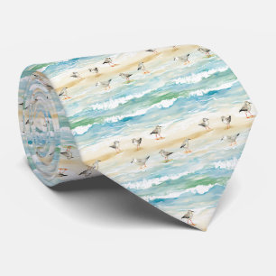 Coastal Sandpiper Shoreline Pattern (5) Tie