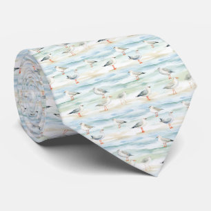 Coastal Sandpiper Shoreline Pattern (6) Tie