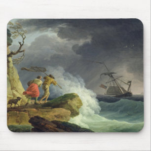 Coastal Scene in a Storm, 1782 Mouse Mat