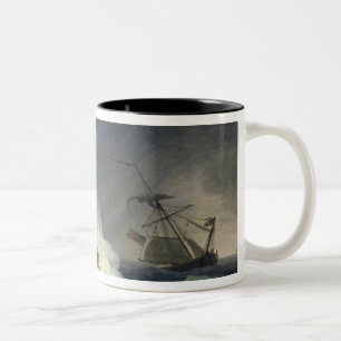 Coastal Scene in a Storm, 1782 Two-Tone Coffee Mug