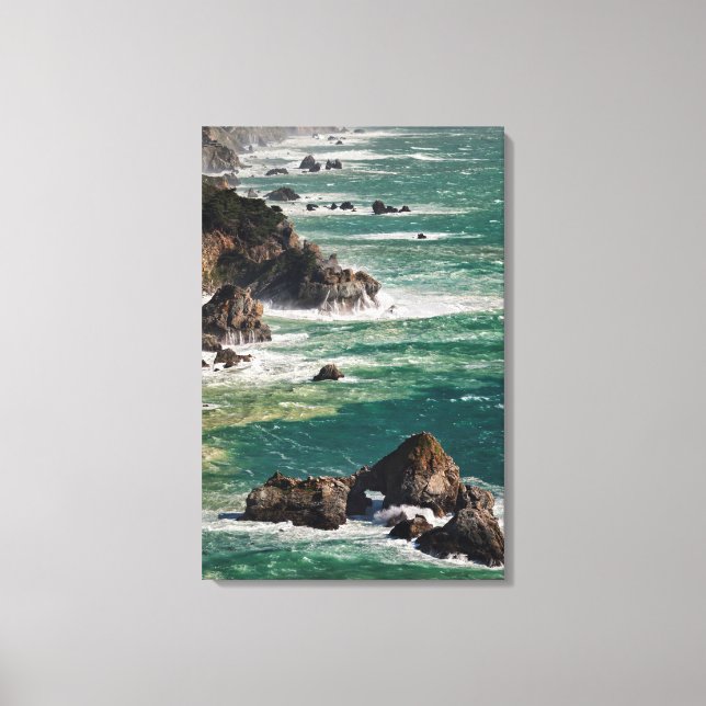 Coastal Scenic With Waves Canvas Print (Front)