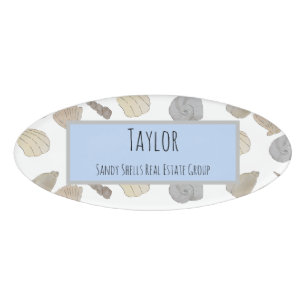 Coastal Sea Shells Employee Name Tag