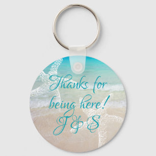Coastal Sea Stars Thank You Guests Favour Key Ring