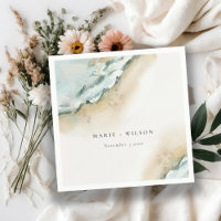 Coastal Sea Waves Sand Beach Nautical Wedding