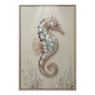 Coastal Seahorse Wall Art