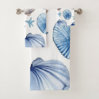 Coastal Seashell Bath Towel Set