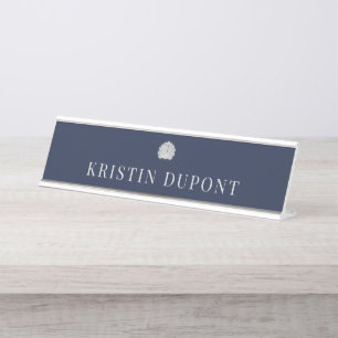 Coastal Seashell Brand Logo Desk Name Plate