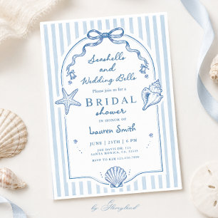 Coastal Seashell Bridal Shower Invitation