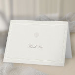 Coastal Seashell Nautical Formal Ecru Wedding Thank You Card<br><div class="desc">The Faux Embossed Seashell Coastal Nautical Formal Wedding folded thank you card is a refined choice for couples who want to blend coastal charm with classic elegance. With its subtle faux-embossed double frame and shell details, this design adds a tasteful touch of the seaside to a formal invitation. The ecru...</div>