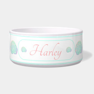 Coastal Seashell Personalised Pet Bowl