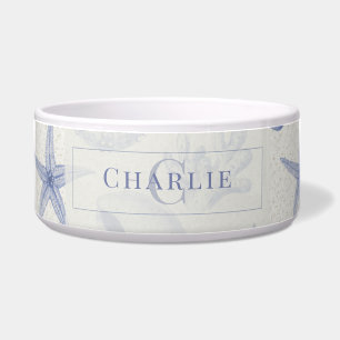 Coastal Seashell Sketch   Custom Monogram Dog Pet