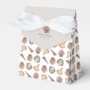 Coastal Seashells Watercolor Favour Box
