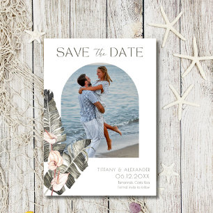Coastal Seaside Photo Beach Wedding  Save The Date