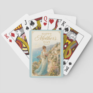 Coastal Serenity Mother’s Day Greeting Playing Cards