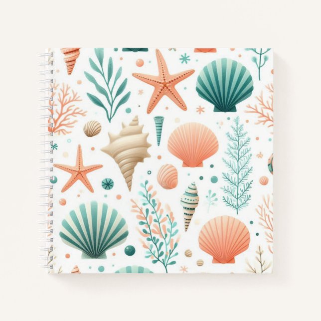 Coastal Shell Art Notebook (Front)