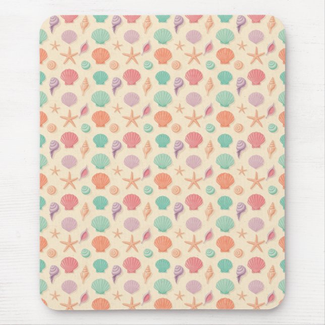 Coastal Shell Pattern Mouse Mat (Front)