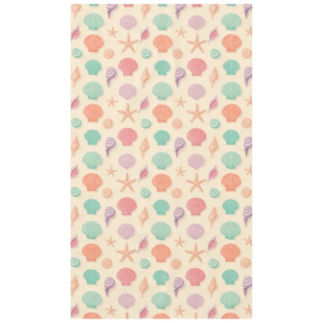 Coastal Shell Pattern Tablecloth (Front)