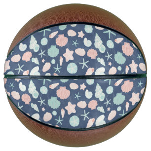 Coastal Shells Beach & Ocean Design Basketball