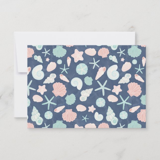 Coastal Shells Beach & Ocean Design Card (Front)