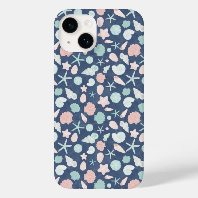 Coastal Shells Beach & Ocean Design Case-Mate iPhone Case (Back)