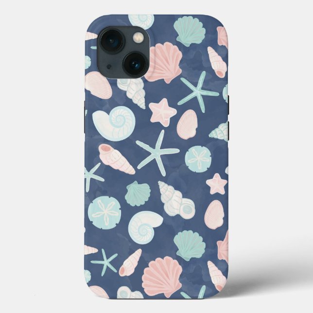 Coastal Shells Beach & Ocean Design Case-Mate iPhone Case (Back)