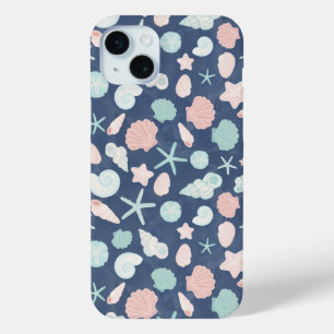 Coastal Shells Beach & Ocean Design iPhone 15 Mini Case