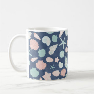 Coastal Shells Beach & Ocean Design Coffee Mug