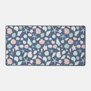Coastal Shells Beach & Ocean Design Desk Mat