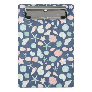 Coastal Shells Beach & Ocean Design Mini Clipboard
