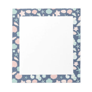 Coastal Shells Beach & Ocean Design Notepad