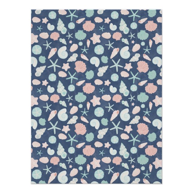 Coastal Shells Beach & Ocean Design Poster (Front)