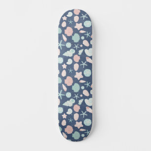Coastal Shells Beach & Ocean Design Skateboard