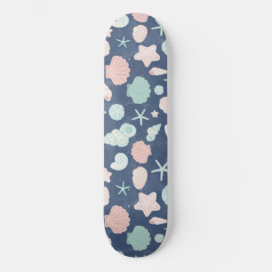 Coastal Shells Beach & Ocean Design Skateboard