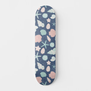 Coastal Shells Beach & Ocean Design Skateboard