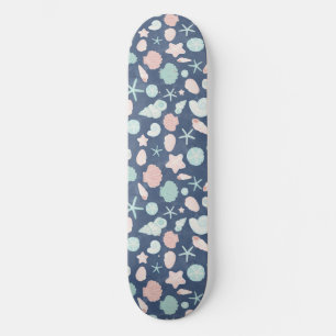 Coastal Shells Beach & Ocean Design Skateboard
