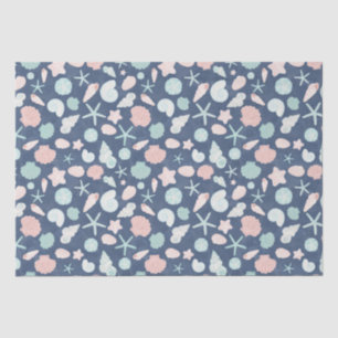 Coastal Shells Beach & Ocean Design Tissue Paper