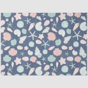 Coastal Shells Beach & Ocean Design Tissue Paper
