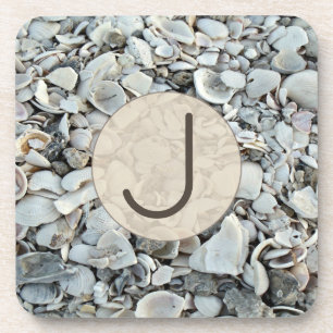Coastal Shells Initial Accent Coaster