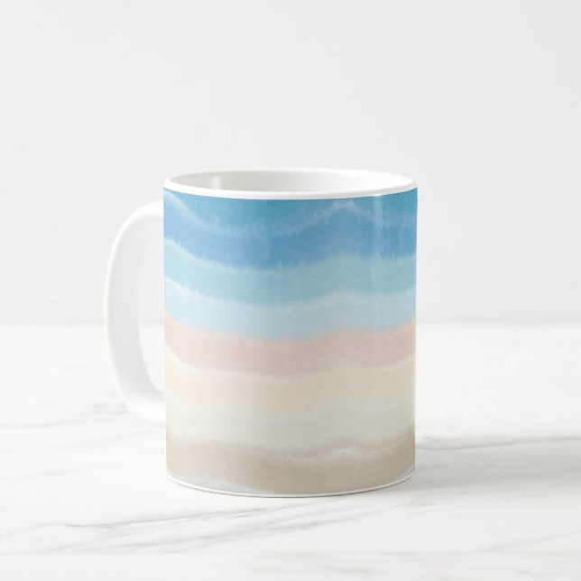 Coastal Shoreline Salty Waves  Coffee Mug (Front Left)