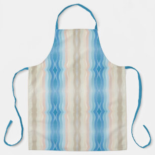 Coastal Shoreline Salty Wavy Repeat Pattern  Apron