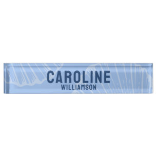 Coastal Simple Modern nautical navy blue seashell Nameplate