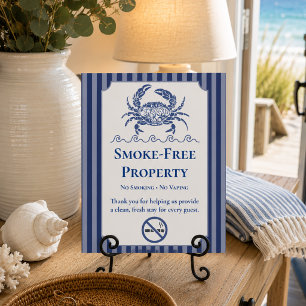 Coastal Smoke-Free Property Acrylic Sign