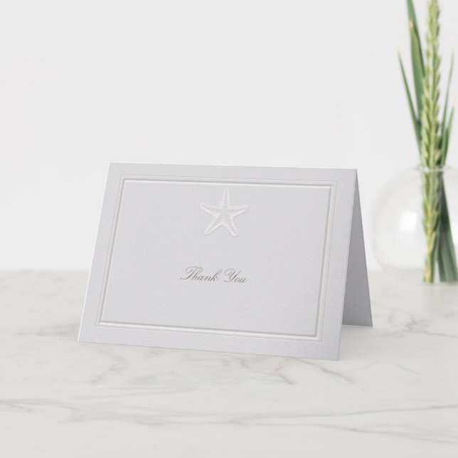 Coastal Starfish Classic Formal Wedding Thank You (Front)