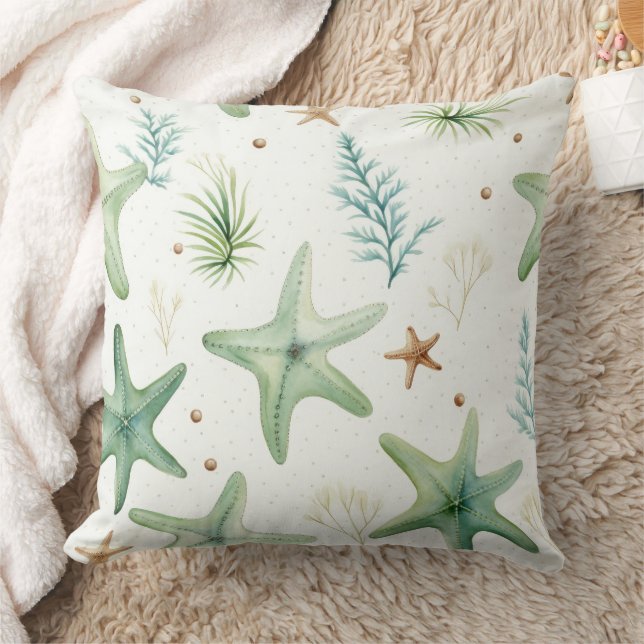 Coastal Starfish Pattern  Cushion (Blanket)